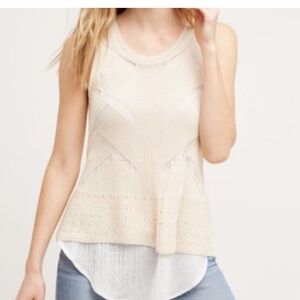 Anthropologie Sunday‎ in Brooklyn knit overlay top. Worn twice. Retail 88